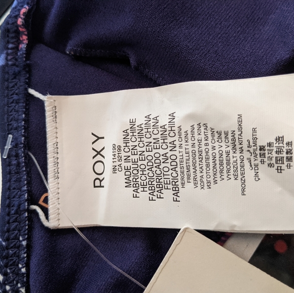 Roxy Bikini Top Tropical Getaway Bandeau Halter - Picture 6 of 6